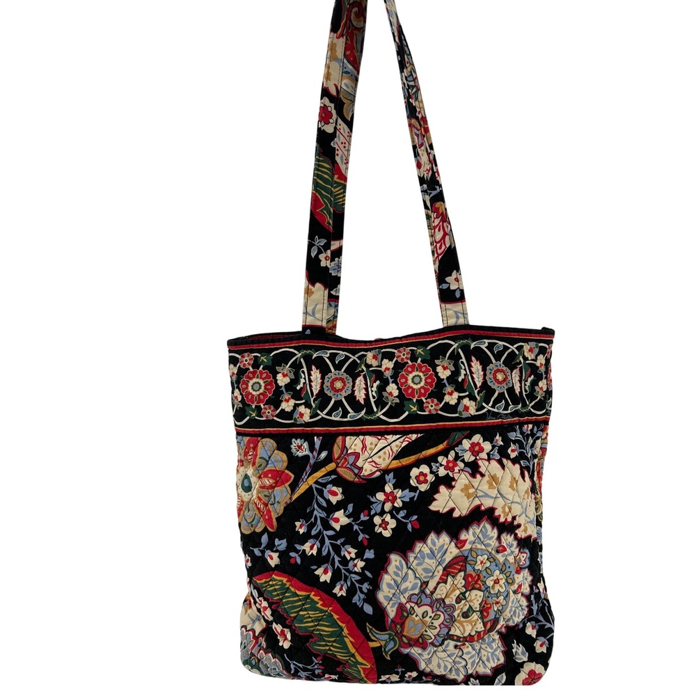 Vera Bradley Versailles Retired Paisley Quilted Tote Bag Like New Floral - Picture 4 of 9